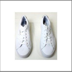 New Unisex Rare & Unique Adidas Top Grain Genuine Leather White Shoes/Sneakers